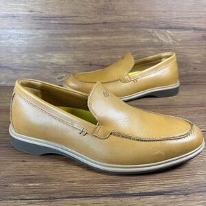AmberJack 'The Loafer' Slip On Leather Shoes Light Brown Mens 10M